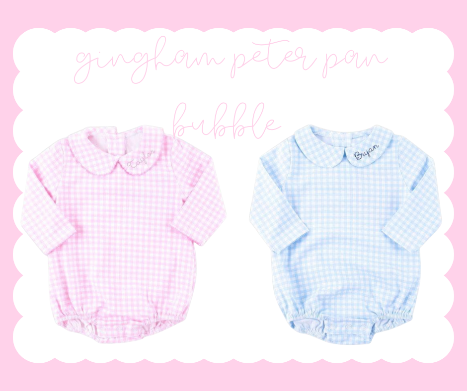 gingham peter pan bubble