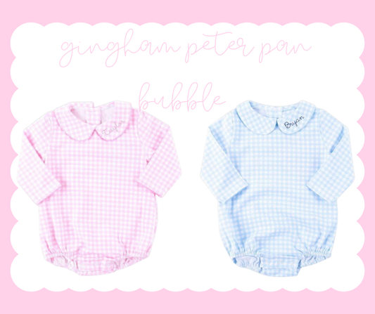 gingham peter pan bubble