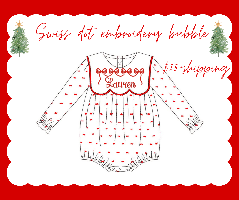 Swiss dot embroidery bubble